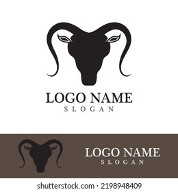 Goat logo template vector icon illustration design