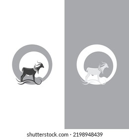 Goat logo template vector icon illustration design
