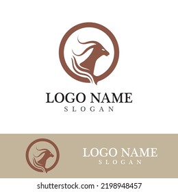 Ziegenlogo-Vorlage Vektorsymbol-Design
