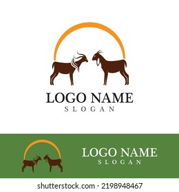 Ziegenlogo-Vorlage Vektorsymbol-Design