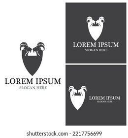 Goat Logo Template vector icon illustration design