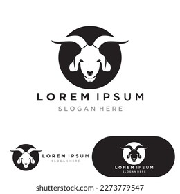 Goat Logo Template vector icon illustration design