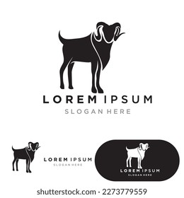 Goat Logo Template vector icon illustration design