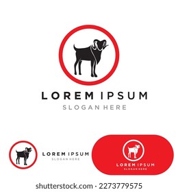 Goat Logo Template vector icon illustration design