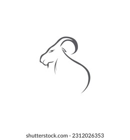 Goat Logo Template vector icon illustration design