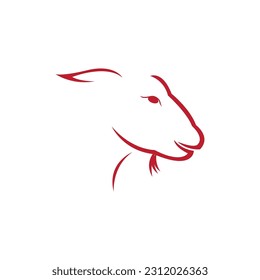 Goat Logo Template vector icon illustration design