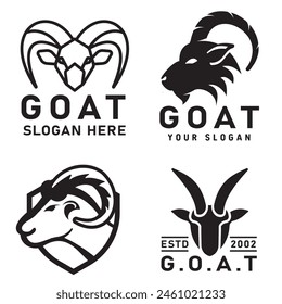 Goat Logo Template vector icon illustration design
