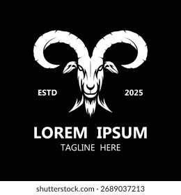 Modelo de logotipo de cabra ícone do vetor design de ilustração