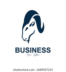 Modelo de logotipo de cabra ícone do vetor design de ilustração