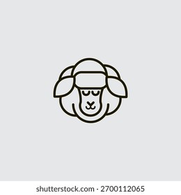 Diseño de ilustración de icono de Vector de Plantilla de logotipo de cabra