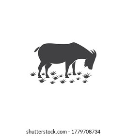 Ilustración vectorial de la plantilla del logotipo de la cabra