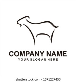 goat logo vector animals design
