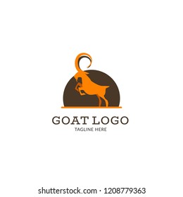 Goat logo vector. Goat logo concept. Goat logo template. Animal logo vector