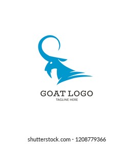 Goat logo vector. Goat logo concept. Goat logo template. Animal logo vector