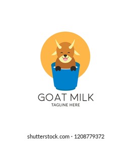 Goat logo vector. Goat logo concept. Goat logo template. Animal logo vector