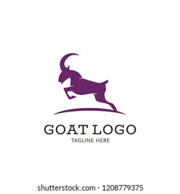 Goat logo vector. Goat logo concept. Goat logo template. Animal logo vector