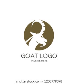 Goat logo vector. Goat logo concept. Goat logo template. Animal logo vector