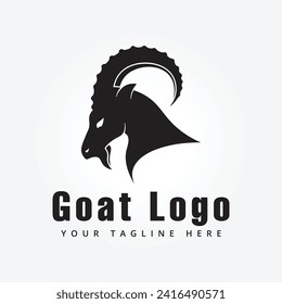 Goat logo vector design. Creative Goat Head logo design, modern company logo