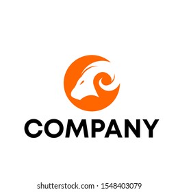goat logo vector design template sign