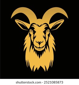 GOAT LOGO VEKTOR IN GOLDGELB