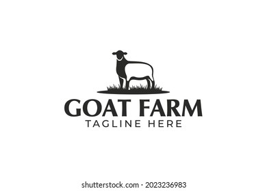 Goat logo vector graphic for any business especially for goat farm, sheep, beef store, etc.