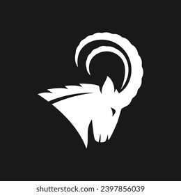 ilustración del icono vectorial del logotipo de la cabra. hecho a mano