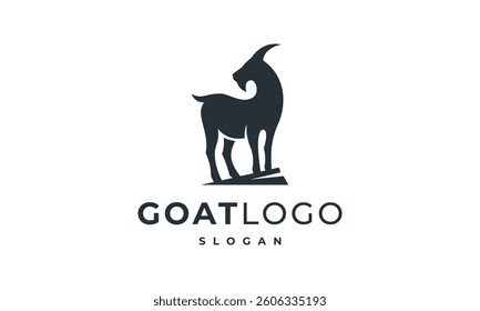 goat logo vector illustration. goat mountain logo template	