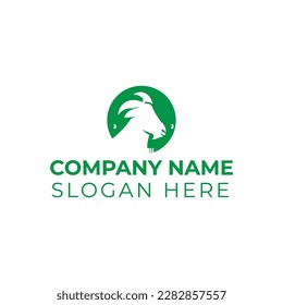 Goat logo vector illustration template 