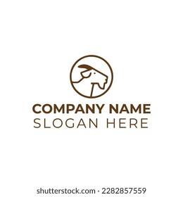 Goat logo vector illustration template 