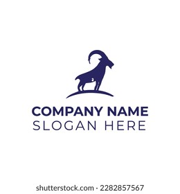 Plantilla de ilustración vectorial del logotipo de la cabra 