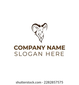 Goat logo vector illustration template 