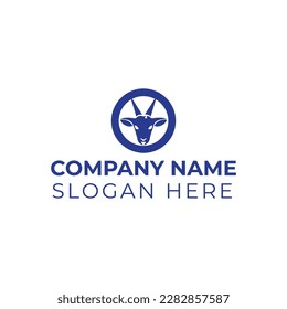 Goat logo vector illustration template 