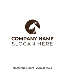 Plantilla de ilustración vectorial del logotipo de la cabra 