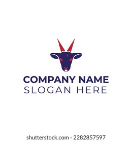 Goat logo vector illustration template 