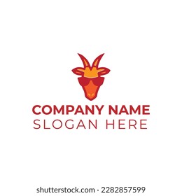 Goat logo vector illustration template 
