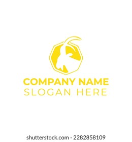 Plantilla de ilustración vectorial del logotipo de la cabra 