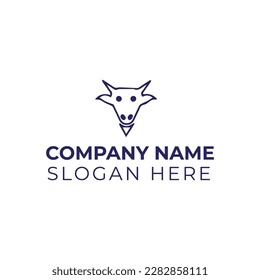 Goat logo vector illustration template 