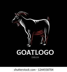 Goat logotype - vector farm illustrations