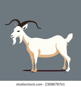 Goat Male Vector Illustration Cartoon 