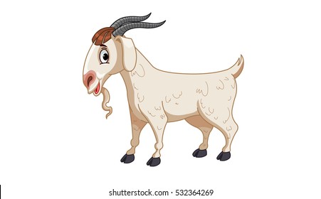 Goat Male Vector Illustration Cartoon 