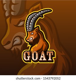 Goat mascot esport logo design