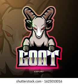 goat mascot esport logo design