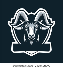 Goat Mascot Gaming Esport Logo Design, Vektorgrafik geeignet für Gaming-Quadrat-Logo