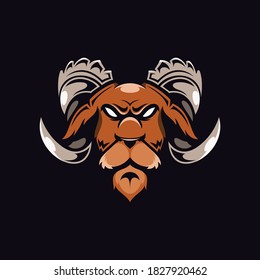 Goat Mascot Illustration Vector Logo