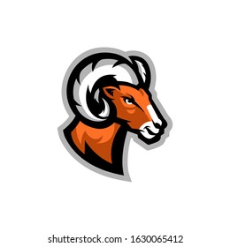 Goat Mascot Ilustration. Design elements for logo, label, emblem, sign