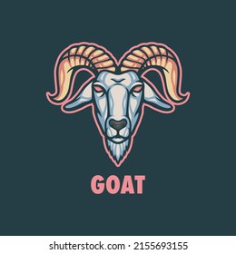 Goat mascot logo design vector with modern illustration concept style for badge, emblem and t shirt printing.