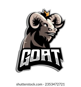 Goat mascot logo design vector illustration