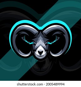Goat mascot logo template design
