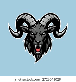 mascote de cabra logotipo vetor design, modelo de ilustração estilo moderno eps 10