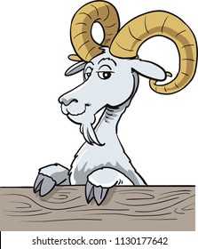 Goat Mascot,  pose and bring board